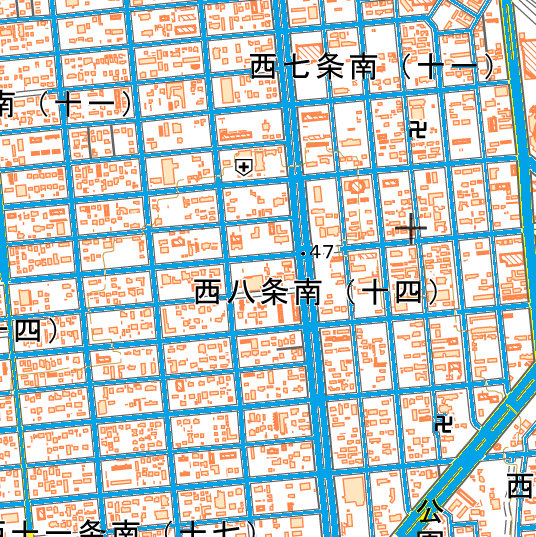 帯広市の碁盤の目